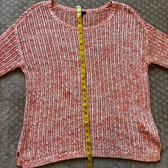 Talbots Women's Rose Pink Knit 3/4 Sleeve Open Knit Sweater size 1x - Picture 4 of 9